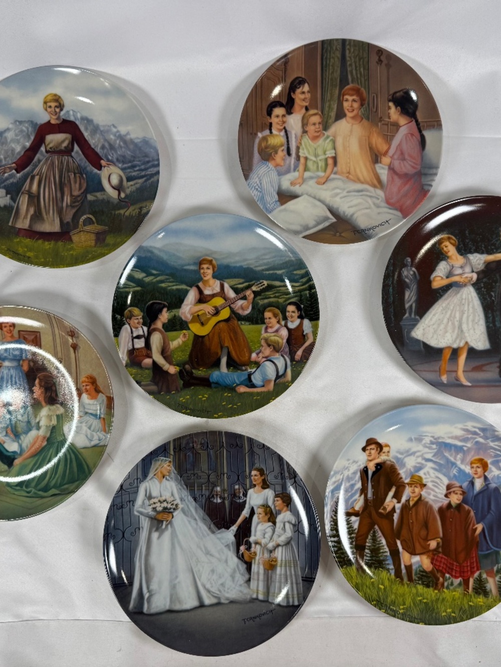 Edwin Knowles Sound of Music 7 of 8 Collector Plates COA Boxes